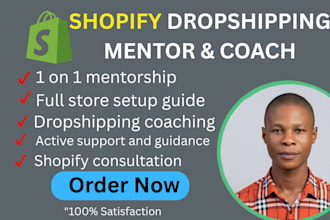 be your shopify dropshipping mentor, coach and consultant