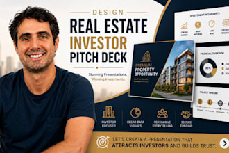 design real estate investor pitch deck, property development presentation PPT