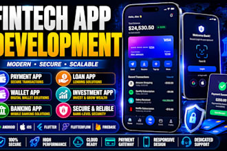 develop fintech app, payment app, crypto wallet app, banking app, investment app