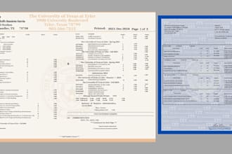 design custom college transcript, university transcript, ged or high school