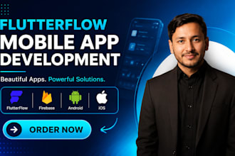 build flutterflow mobile app, flutter app development android ios with firebase