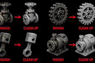do stl and step file repair, 3d model fixing, mesh cleanup for 3d printing