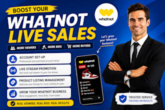promote your whatnot live shows to increase views and sales