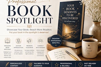 create a professional book spotlight for your book