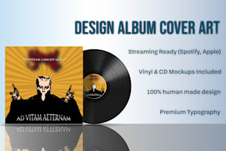design cinematic album cover art and photo color grading