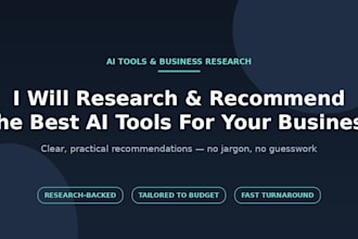 research and recommend the best ai tools for your business