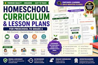 create homeschool curriculum and lesson plans for preschool to grade 6