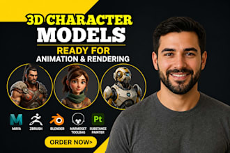 build 3d character models ready for animation and rendering