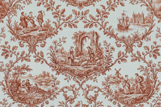 design seamless textile, fabric and clothing patterns with toile de jouy
