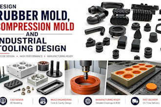 design rubber mold compression mold and industrial tooling design