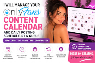 manage your onlyfans content calendar and daily posting schedule rt and queue