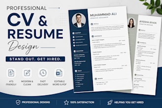 design a modern professional CV resume
