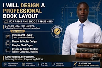 design a professional book layout for KDP and ingramspark