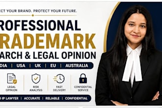 conduct trademark search and provide legal opinion
