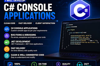 develop c sharp console applications and fix bugs