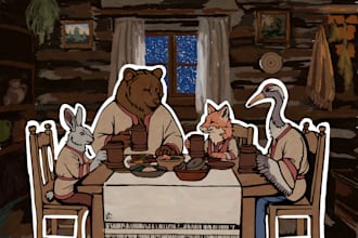 create cute animal characters for children books