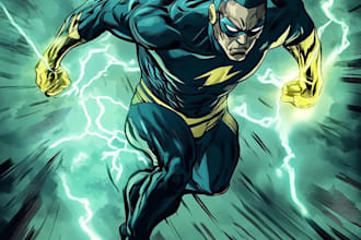 create a superhero cartoon character for you