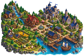 retro pixel game art isometric pixel game asset props pixel background animation