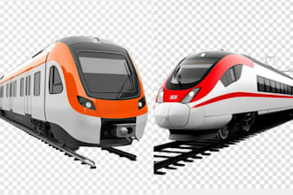 create accurate 3d printable train, tram and locomotive models