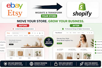 migrate your ebay etsy store to shopify website