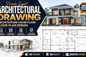 provide expert architectural drawing architecture house plans floor plan design