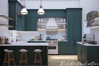 design and render realistic kitchen products in 3d