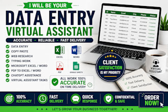 do data entry in ms word, excel, powerpoint etc