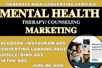 mental health leads, psychotherapy, therapy facebook ads mental health google ad