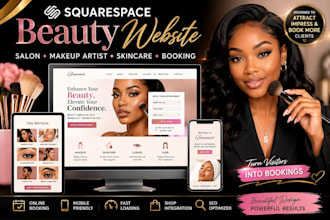 design beauty saloon website, makeup artist, skincare booking website redesign