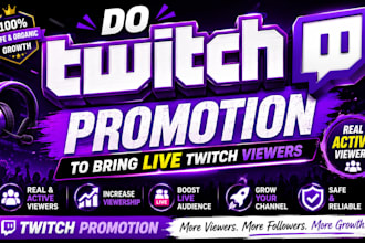 do twitch promotion to bring live twitch viewers, twitch promotion