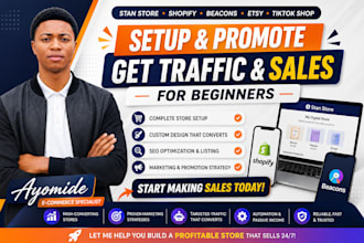 setup stan store, tiktok shop, and etsy SEO for digital products