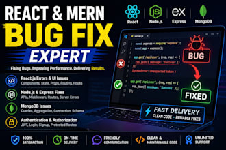 fix reactjs nodejs and mern stack bugs