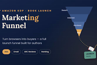 create an amazon KDP book launch marketing funnel for authors