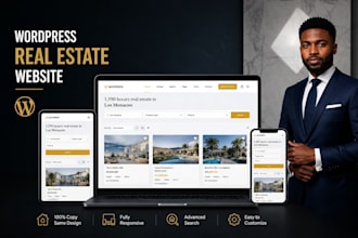 design modern wordpress real estate website for agents