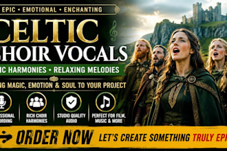 create epic cinematic orchestra with percussion brass and choir for trailers