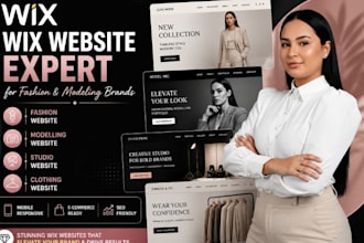 build wix fashion clothing modeling and wix studio website