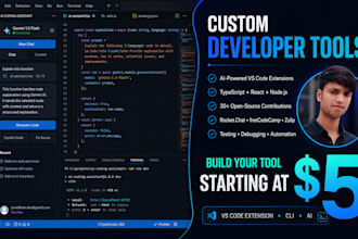 build a custom vs code extension or cli tool