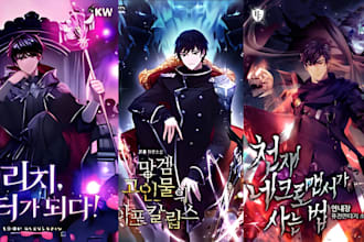 draw custom light novel cover illustration anime style book cover web novel art