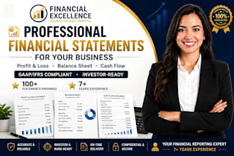 prepare professional financial statements, profit and loss, cash flow analysis