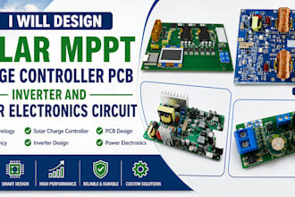 design solar mppt charge controller pcb inverter and power electronics circuit
