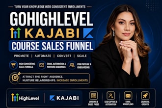 gohighlevel online course promotion ghi kajabi coaching business sales funnel