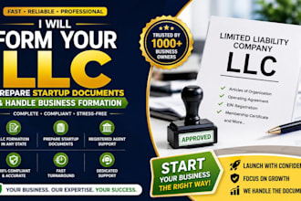 form your llc, prepare startup documents, and handle business formation