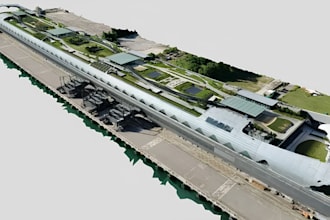 design a modern cruise terminal with 2d plans and 3d rendering