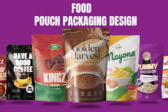 design food pouch packaging design box packaging product label for food cosmetic