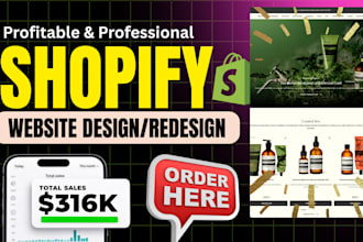 design shopify store, build shopify website or shopify dropshipping store