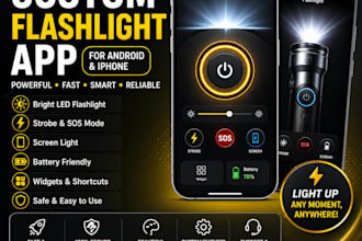 develop a custom flashlight app for android and iphone with smart feature
