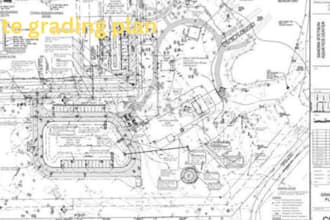 design site grading plan, utility plan, erosion plan, site plans, using autocad