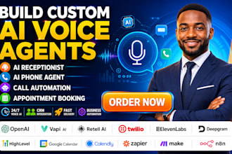 set up custom ai voice agent for calls and booking ai agent specialist