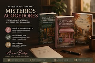 diseñaré una portada de libro de misterio acogedor cozy mystery para amazon kd