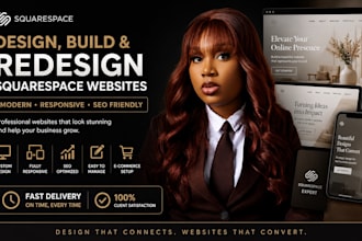design and develop a custom squarespace website